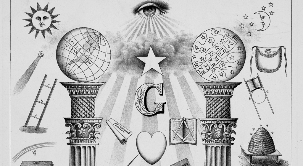 Colonne Massoniche, illustrazione antica